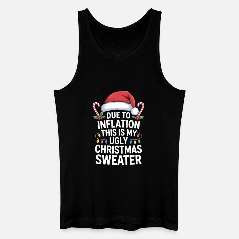 Inflation Hässlicher Weihnachtspullover - Männer Bio Tank Top - Schwarz