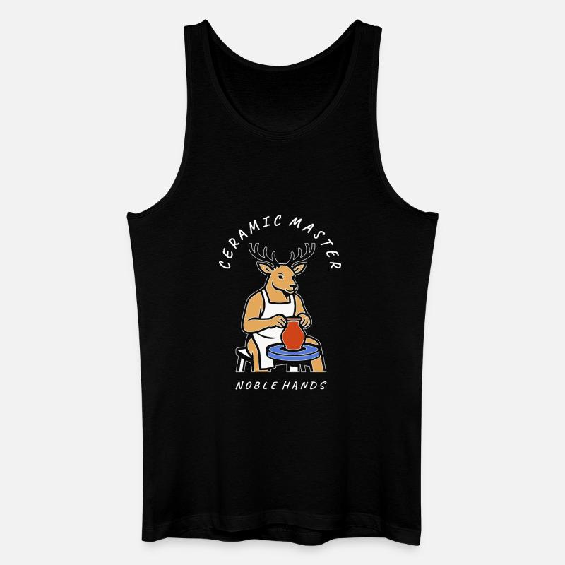 Ceramic Master Deer — Noble Hands - Men’s Organic Tank Top - black