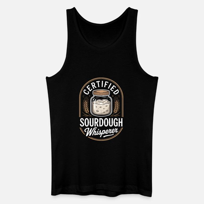 Zertifizierter Sauerteigflüsterer - Männer Bio Tank Top - Schwarz