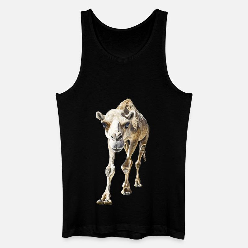 Kamel - Männer Bio Tank Top - Schwarz