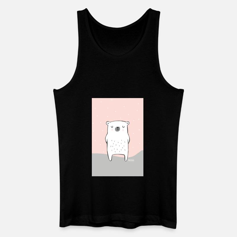 Eisbären Untersetzer - Männer Bio Tank Top - Schwarz