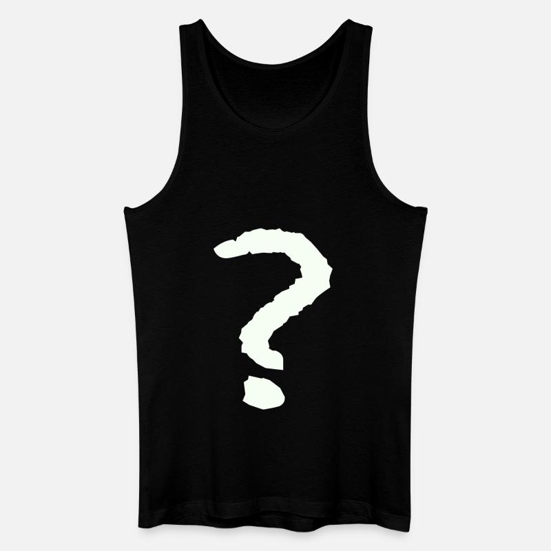 Fragezeichen - Männer Bio Tank Top - Schwarz