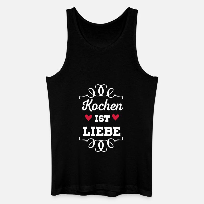 Kochen it Liebe - Männer Bio Tank Top - Schwarz