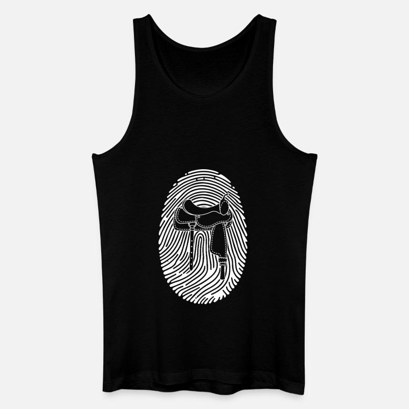 Reiten Pferde - Männer Bio Tank Top - Schwarz
