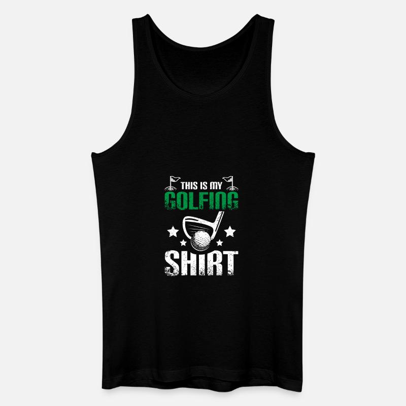 This is my golfing shirt - Männer Bio Tank Top - Schwarz