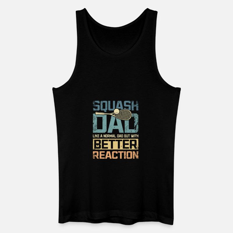 Cool squash dad better reaction - Männer Bio Tank Top - Schwarz
