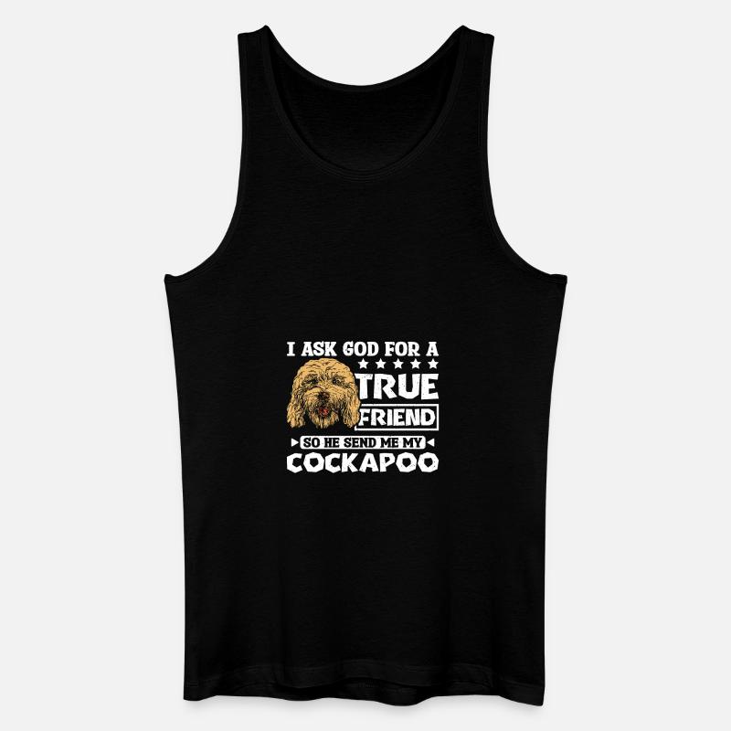 Dieu m’envoie mon cockapoo - Débardeur bio Homme - noir