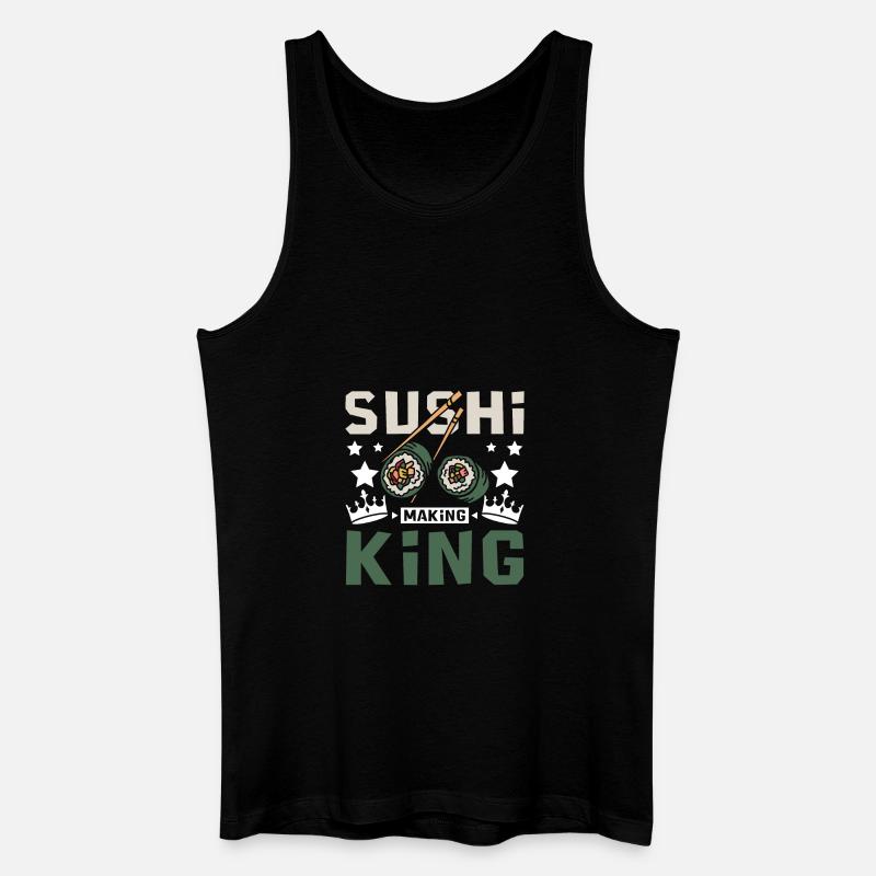 Sushi making king - Männer Bio Tank Top - Schwarz