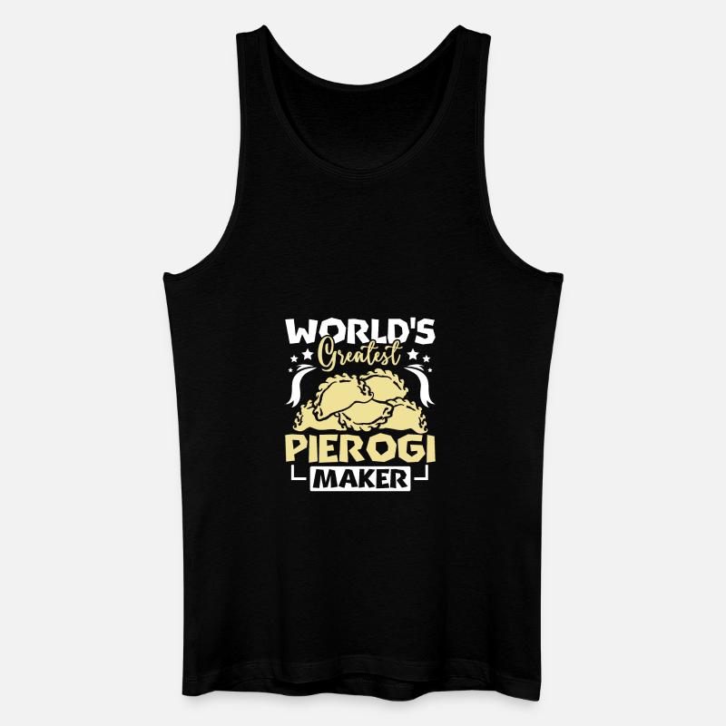 World's greatest pierogi maker - Männer Bio Tank Top - Schwarz