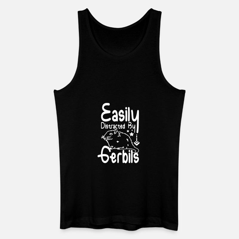 Easily distracted by gerbils - Männer Bio Tank Top - Schwarz