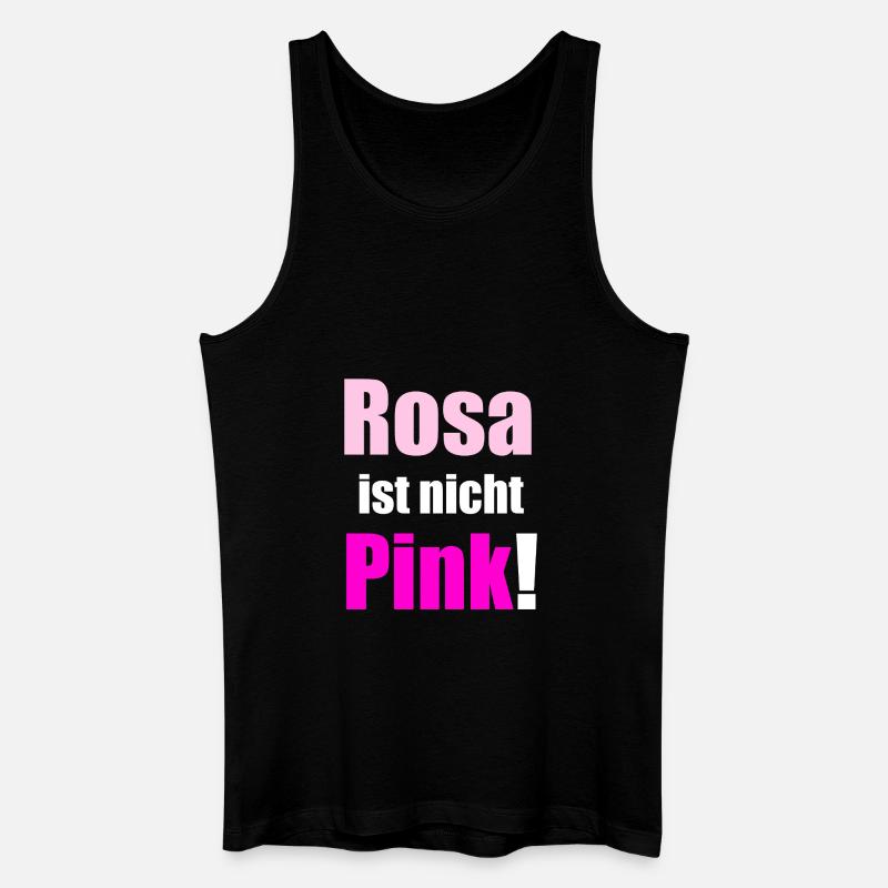 Rosa ist nicht Pink - Männer Bio Tank Top - Schwarz