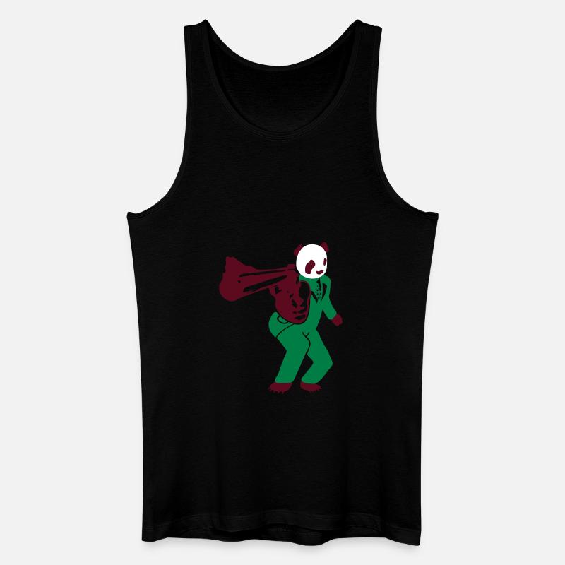 shooting panda 2 - Männer Bio Tank Top - Schwarz