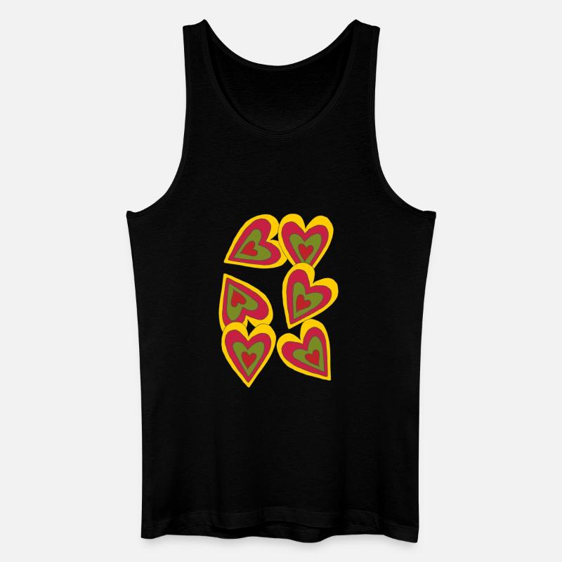 herzen on fire - Männer Bio Tank Top - Schwarz