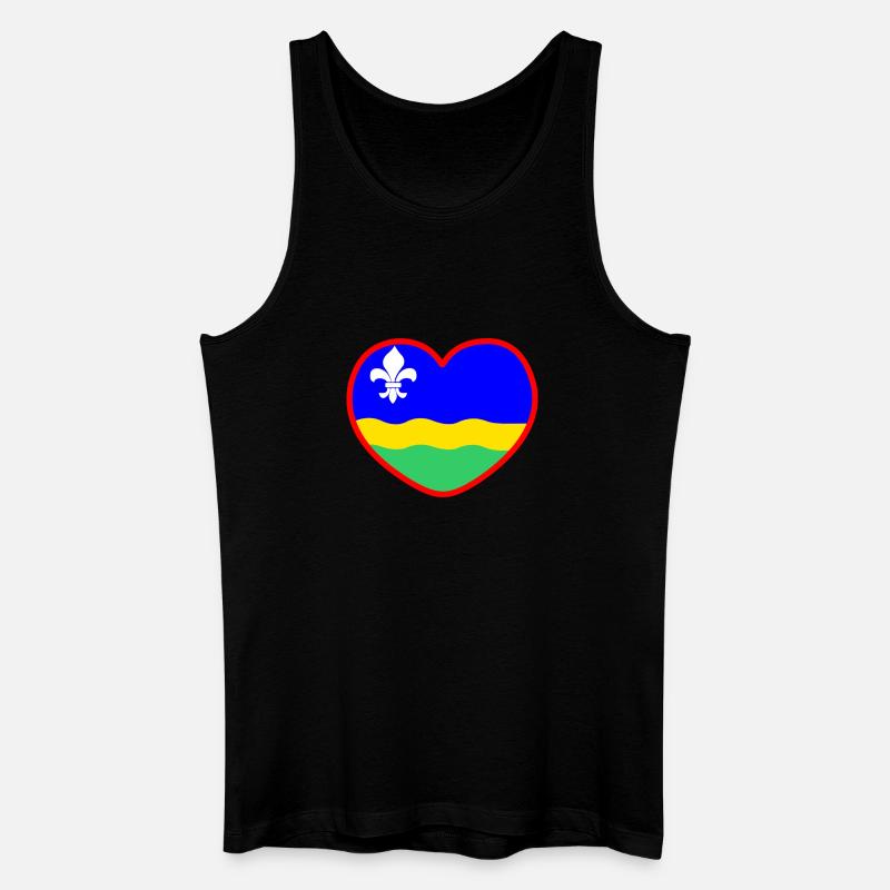 Das Herz der Flefonland-Flagge Flevoland - Männer Bio Tank Top - Schwarz