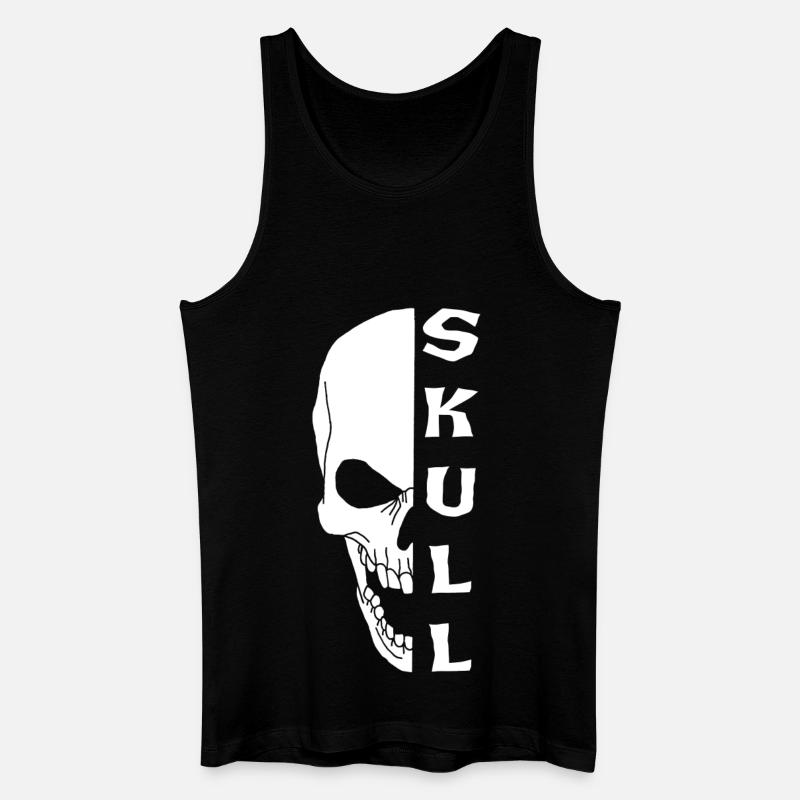 Der weiße Schädel - Männer Bio Tank Top - Schwarz