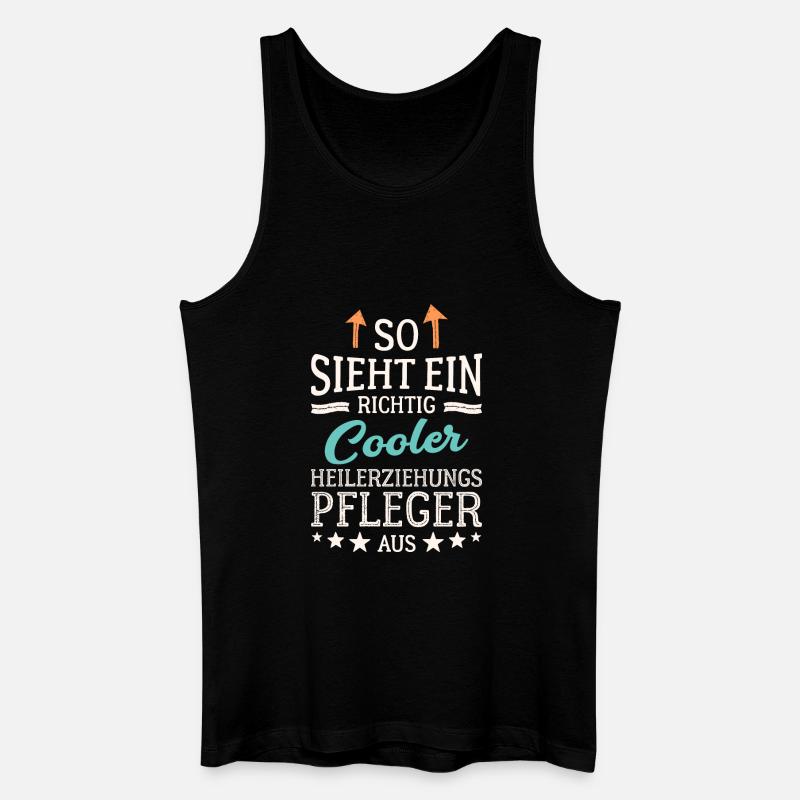 So sieht ein cooler Heilerziehungspfleger aus - Männer Bio Tank Top - Schwarz