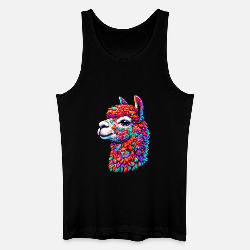 Alpaka - Männer Bio Tank Top - Schwarz