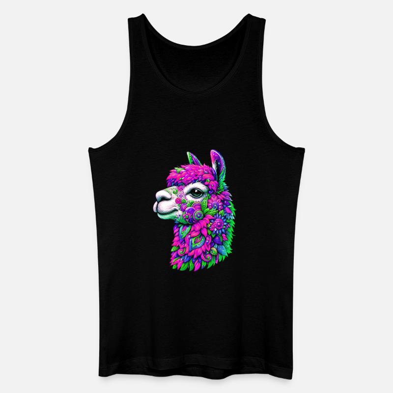 Alpaka - Männer Bio Tank Top - Schwarz