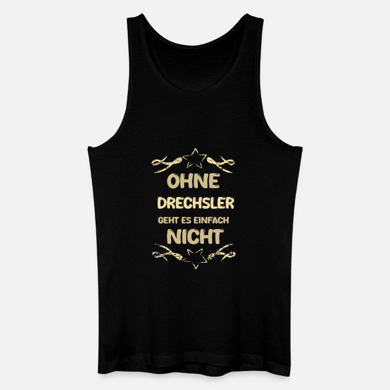 Drechsler - Männer Bio Tank Top - Schwarz