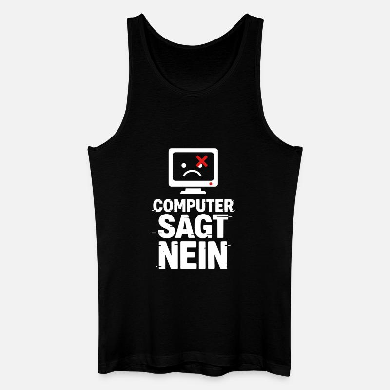 Computer Sagt Nein Meme - Männer Bio Tank Top - Schwarz