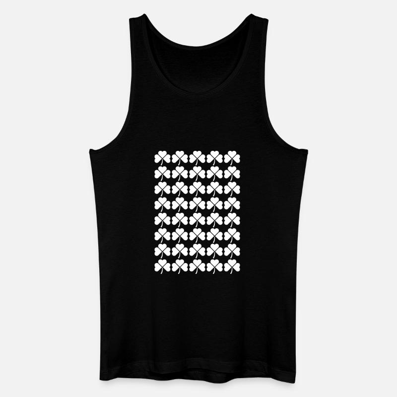 Shamrock-Rastermuster - Männer Bio Tank Top - Schwarz