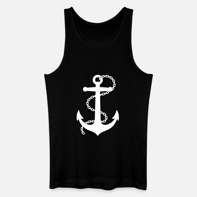 Anker - Männer Bio Tank Top - Schwarz