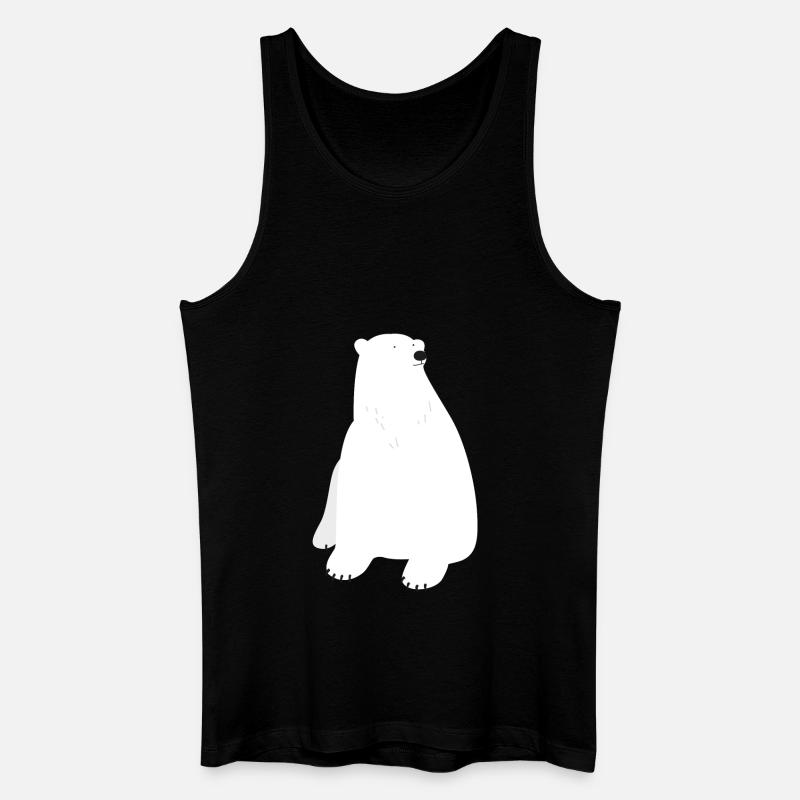 Eisbär - Männer Bio Tank Top - Schwarz