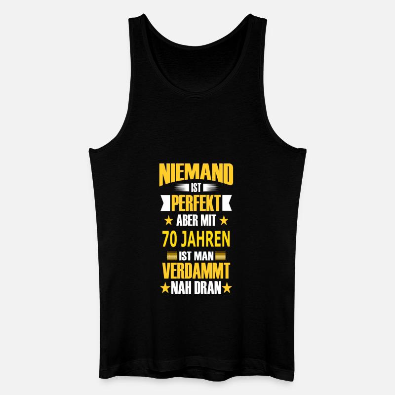 70 JAHREN - Männer Bio Tank Top - Schwarz
