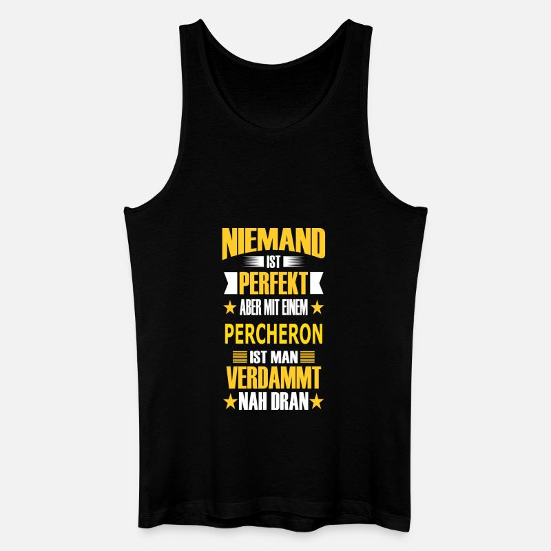 PERCHERON - Männer Bio Tank Top - Schwarz