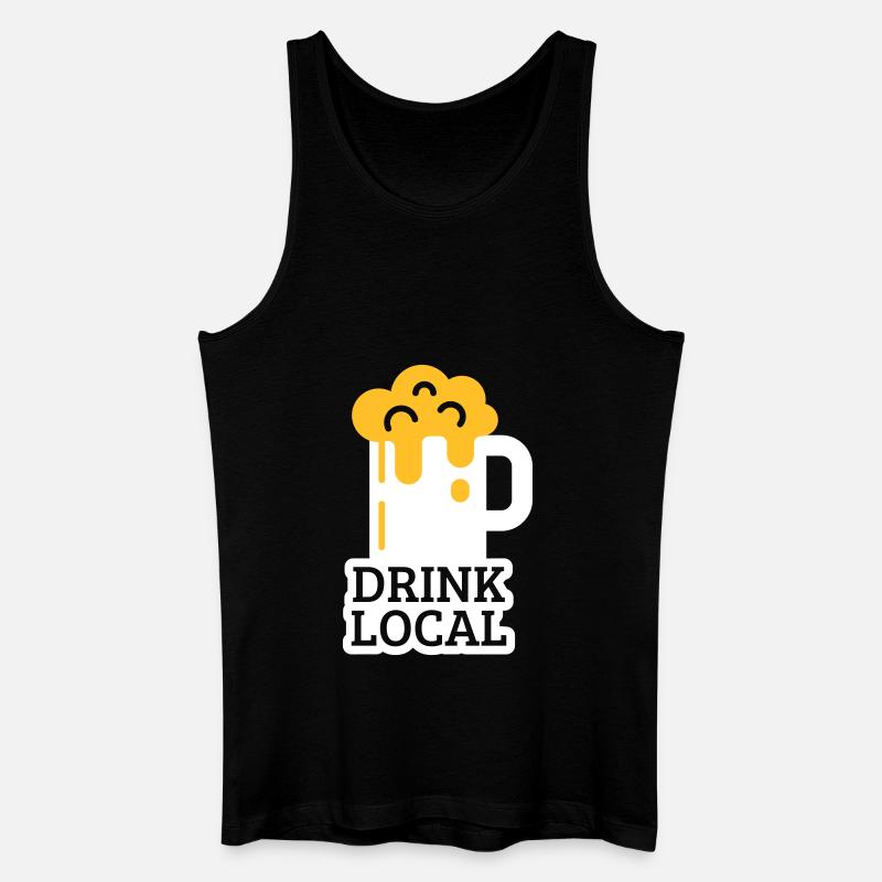 drink local - Männer Bio Tank Top - Schwarz