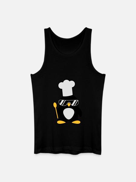 Cool Penguin Chef - Men’s Organic Tank Top - black
