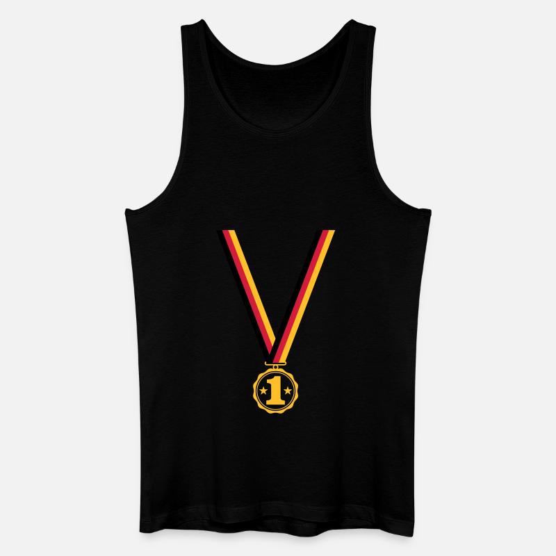 Medaille Platz 1 - Männer Bio Tank Top - Schwarz