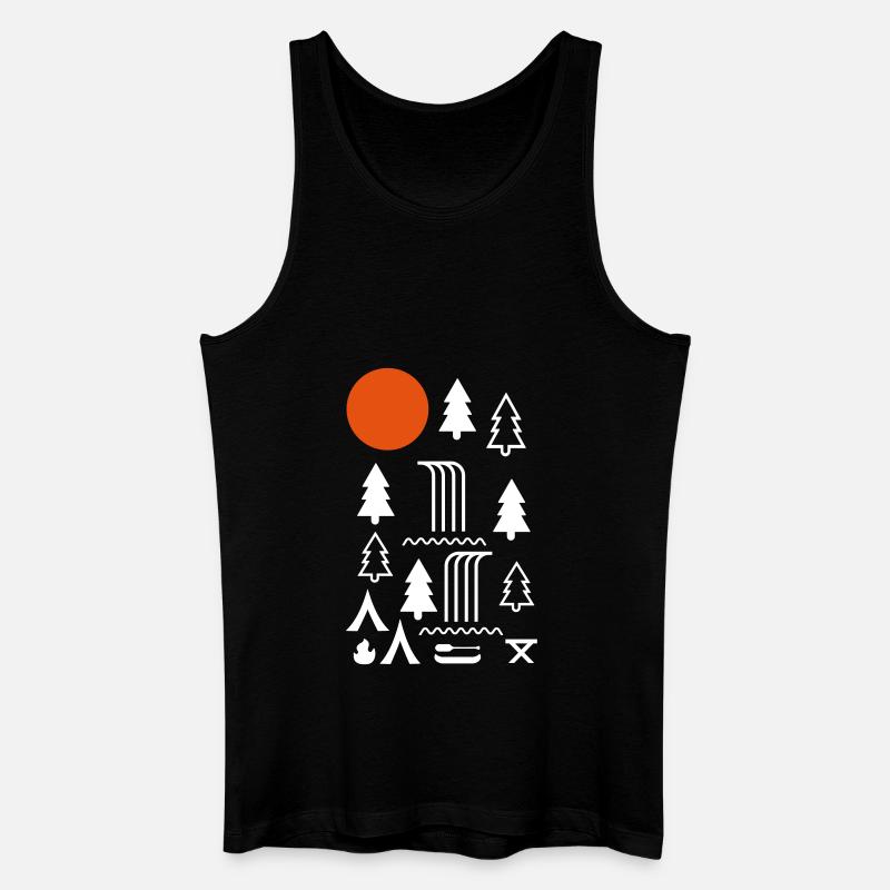 Camping - Männer Bio Tank Top - Schwarz