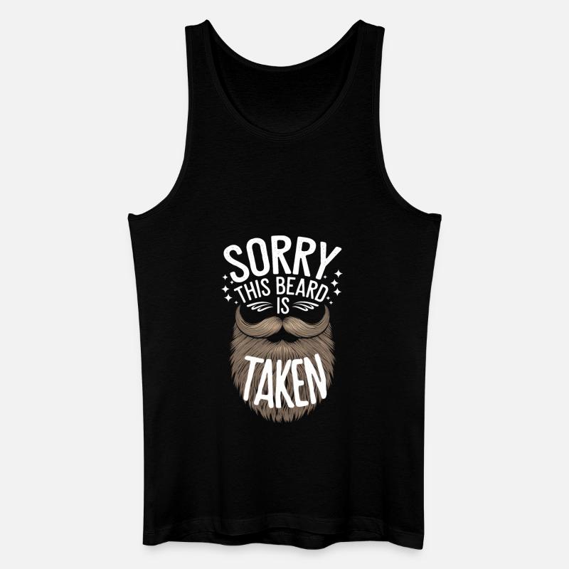 Bart Schnurrbart Bärtige Männer - Männer Bio Tank Top - Schwarz