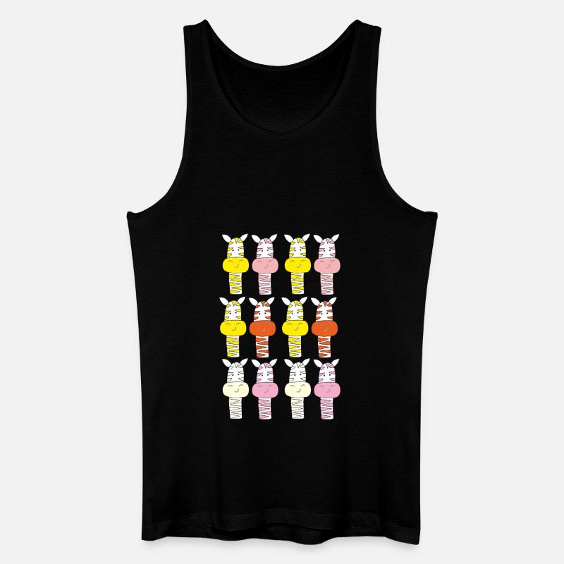 zebra muster - Männer Bio Tank Top - Schwarz