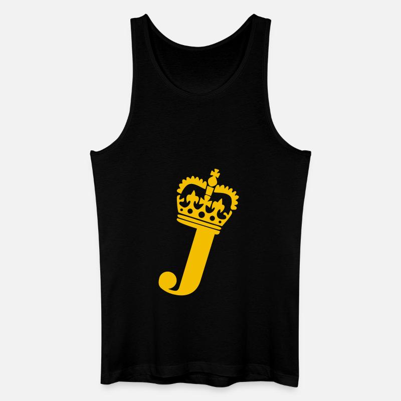 Buchstabe J - Männer Bio Tank Top - Schwarz