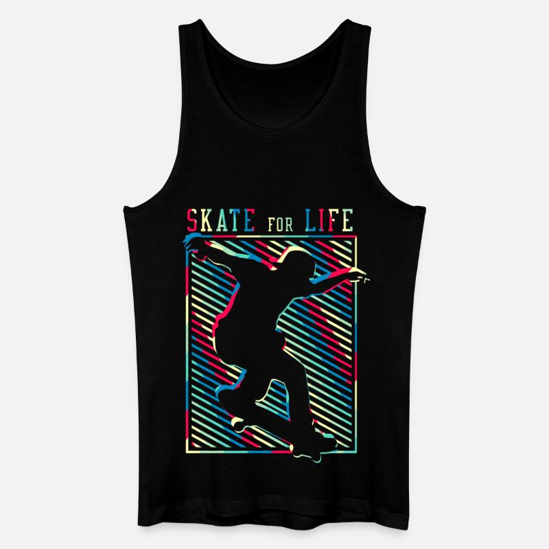 SK8R | Skøjte for livet - Økologisk tanktop til mænd - sort
