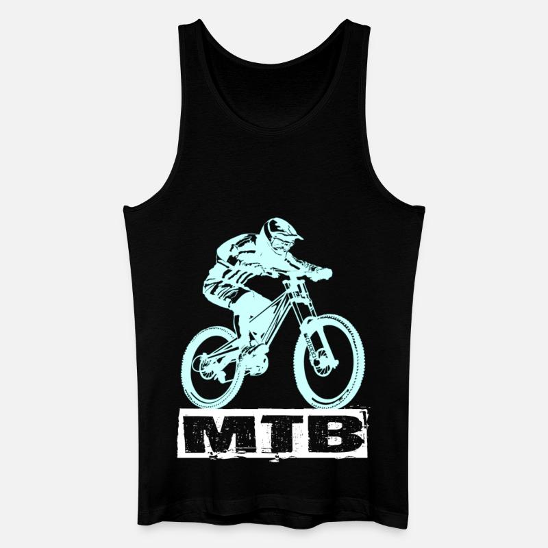 MTB Fahrrad - Männer Bio Tank Top - Schwarz