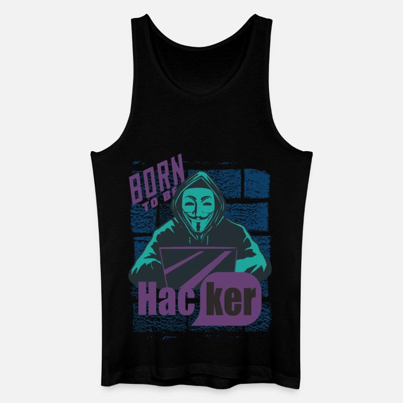 Hacker - Männer Bio Tank Top - Schwarz