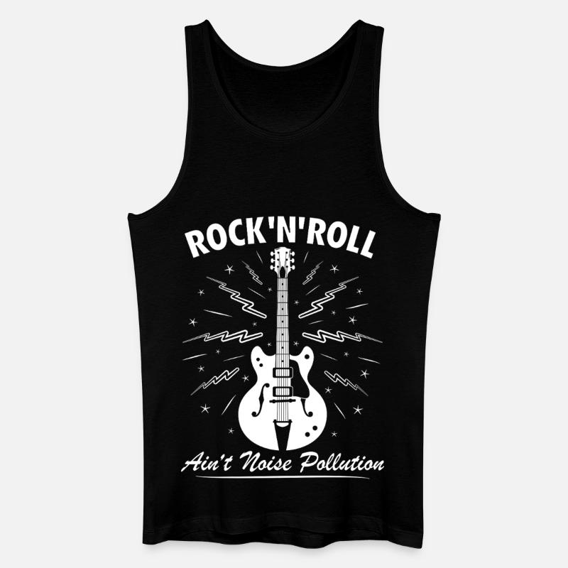 Rock 'n' Roll ist keine Lärmbelastung - Männer Bio Tank Top - Schwarz