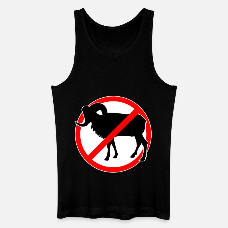 Ziegen oder Mufflons verboten - Ziege - Männer Bio Tank Top - Schwarz