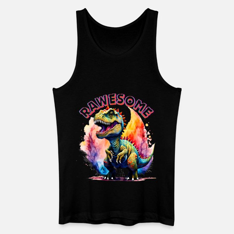 RAWRSOME - Männer Bio Tank Top - Schwarz