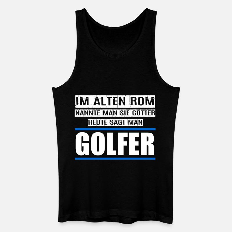 GOLFER - Männer Bio Tank Top - Schwarz