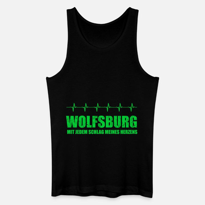 WOLFSBURG-Geschenk - Männer Bio Tank Top - Schwarz
