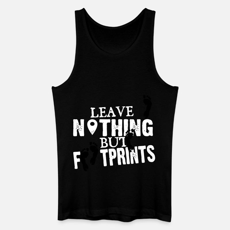 Geocaching: leave nothing but footprints - Männer Bio Tank Top - Schwarz