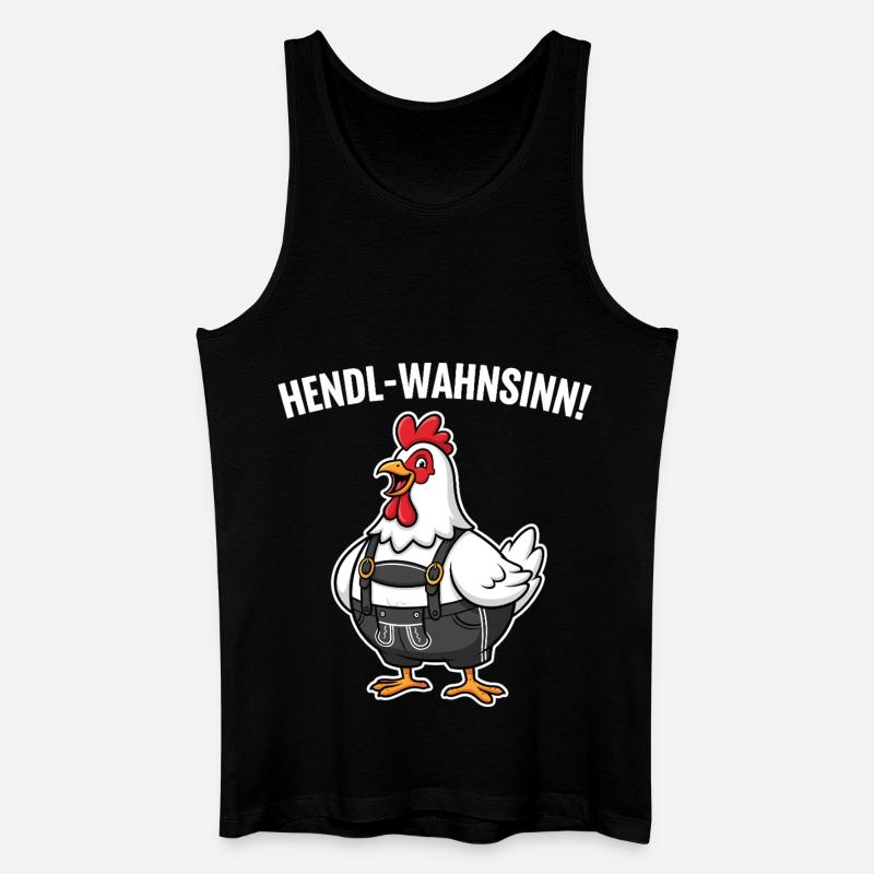Hendl-Wahnsinn ! - Männer Bio Tank Top - Schwarz