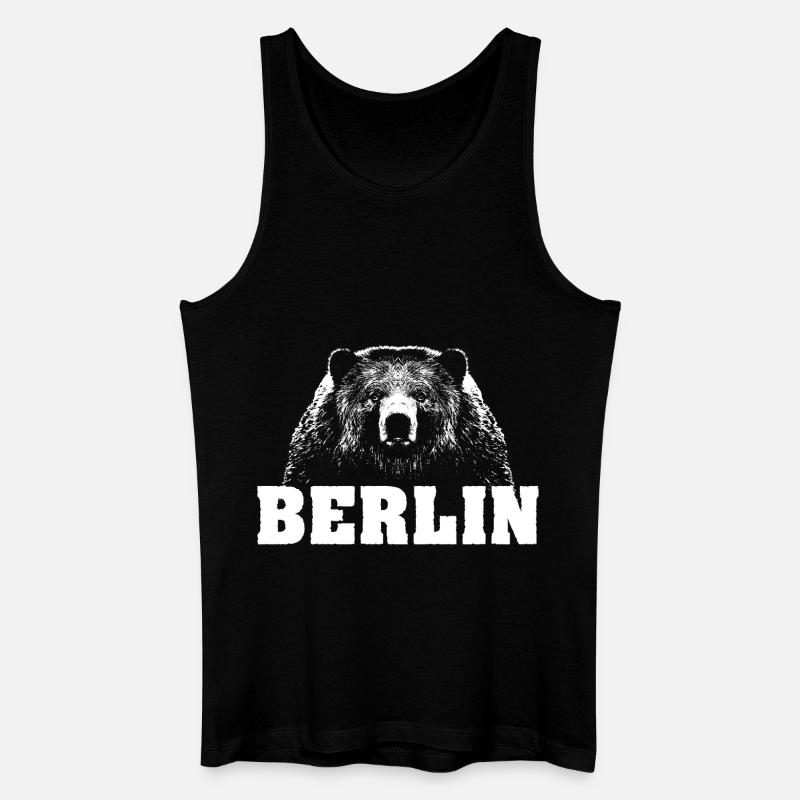 Berlin Bär - Männer Bio Tank Top - Schwarz