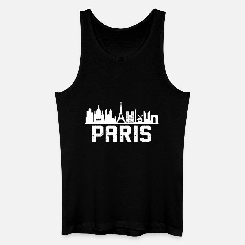 Paris Skyline - Männer Bio Tank Top - Schwarz