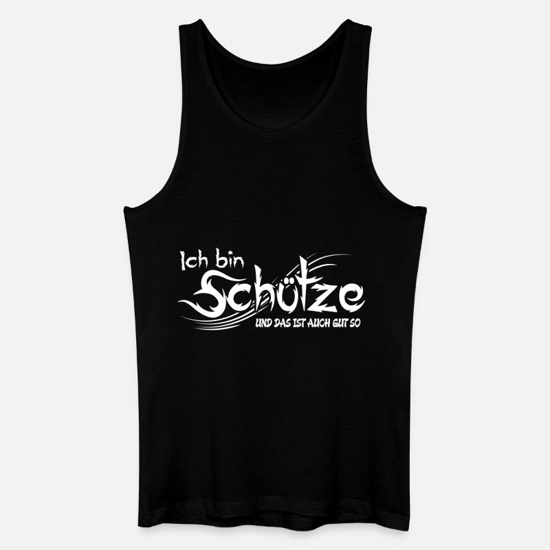 Schütze - Männer Bio Tank Top - Schwarz