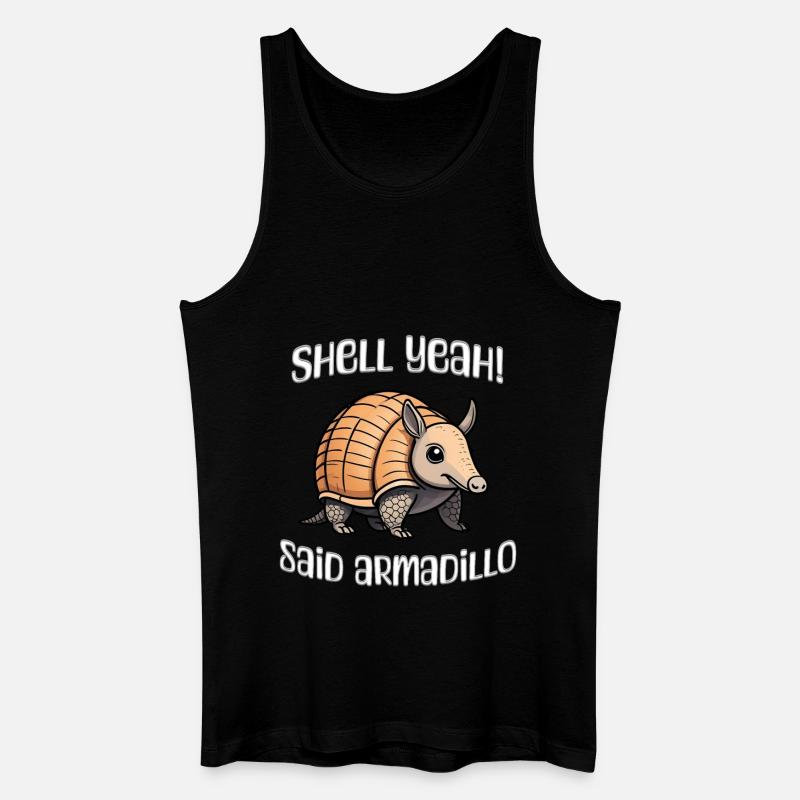 Shell: Ja, sagte Gürteltier - Männer Bio Tank Top - Schwarz